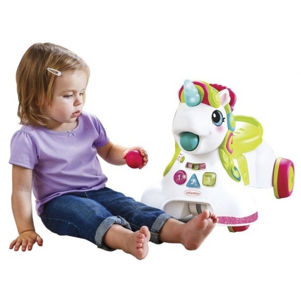 mit Einhorn 3 bei PlusToys Sensory | 1 Fahrt Online dem Infantino in Angebot